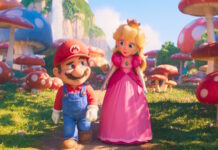 (from left) Mario (Chris Pratt) and Princess Peach (Anya Taylor-Joy) in Nintendo and Illumination’s The Super Mario Bros. Movie, directed by Aaron Horvath and Michael Jelenic.